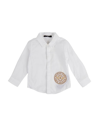 BALMAIN Solid colour shirt White 100% Cotton