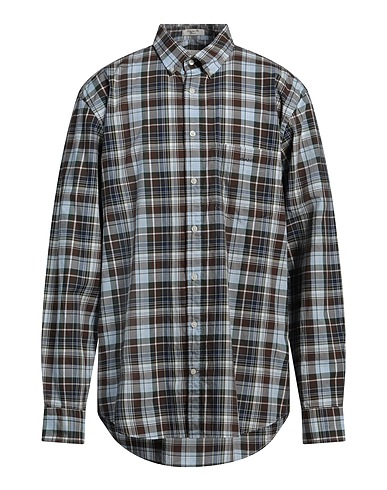 GANT Checked shirt Dark brown 100% Cotton