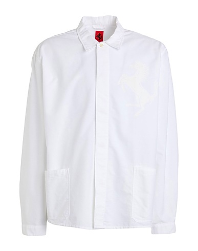 FERRARI Shirts White 100% Cotton