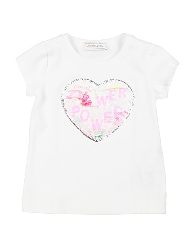 MONNALISA T-shirt White 95% Cotton, 5% Elastane