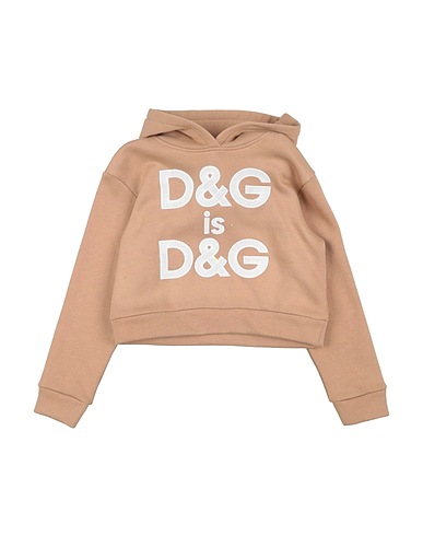 DOLCE&GABBANA Hooded track jacket  Camel 41% Cotton, 38% Polyester, 21% Viscose, Glass