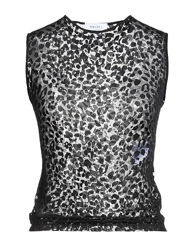 MCQUEEN Top Black 70% Viscose, 30% Polyamide