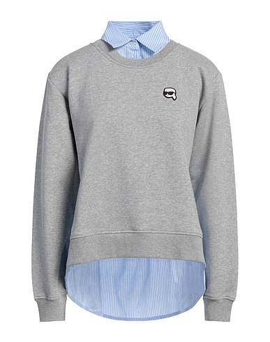 KARL LAGERFELD Sweatshirt Light grey 95% Organic cotton, 4% Recycled polyester, 1% Elastane
