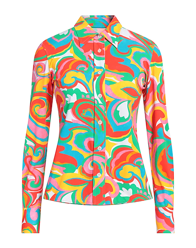 CALIBAN Patterned shirts & blouses SKIN LIKE	 Green 85% Polyamide, 15% Elastane