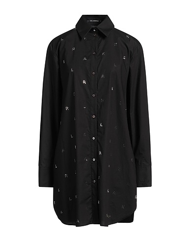 KARL LAGERFELD Shirts Black 100% Organic cotton