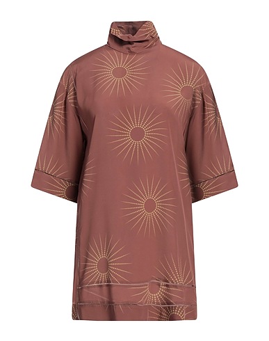 DRIES VAN NOTEN Top Schokobraun 69% Viskose, 31% Seide