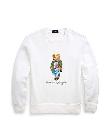 POLO RALPH LAUREN Felpa POLO BEAR FLEECE SWEATSHIRT

 Bianco 81% Cotone, 19% Poliestere riciclato