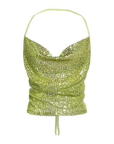 PINKO Top Lime green 93% Polyester, 7% Elastane