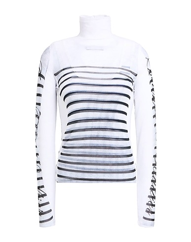 JEAN PAUL GAULTIER Top Gris clair 94% Polyester, 6% Élasthanne