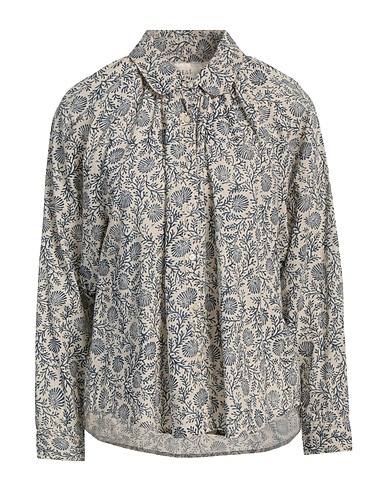 THE GREAT. Floral shirts & blouses Beige 100% Cotton