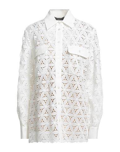WEEKEND MAX MARA Lace shirts & blouses White 100% Cotton