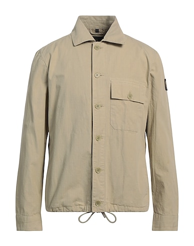 BELSTAFF Solid colour shirt Sage green 100% Cotton