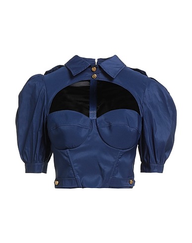 ELISABETTA FRANCHI Top Navy blue 100% Polyester