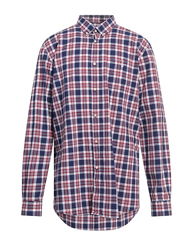 BARBOUR Checked shirt Navy blue 100% Cotton