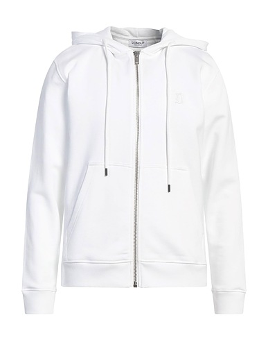 DONDUP Hooded track jacket  White 100% Cotton