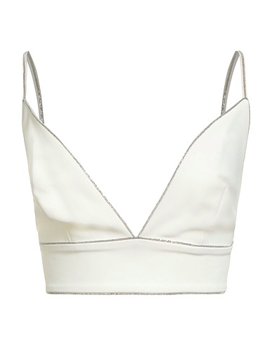 ELISABETTA FRANCHI Top Ivory 97% Viscose, 3% Elastane
