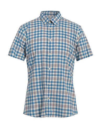 BARBOUR Checked shirt Azure 100% Cotton