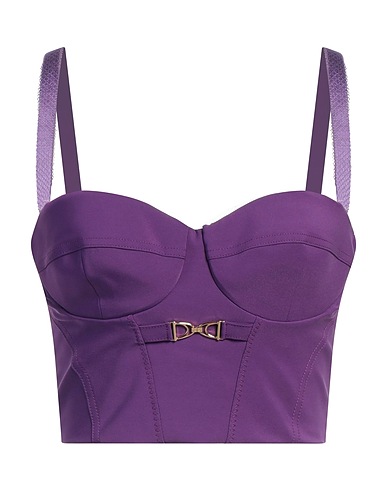 ELISABETTA FRANCHI Top Viola 84% Poliammide, 16% Elastan, Viscosa