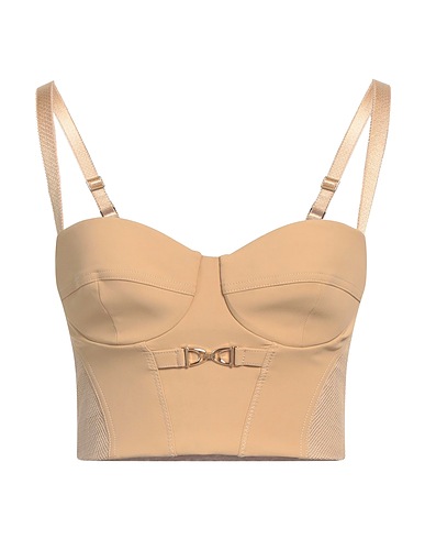 ELISABETTA FRANCHI Top Beige 84% Polyamide, 16% Elastane, Viscose