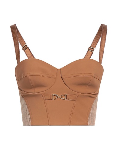 ELISABETTA FRANCHI Top Khaki 84% Poliammide, 16% Elastan, Viscosa