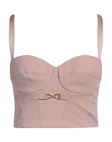 ELISABETTA FRANCHI Top Cipria 84% Poliammide, 16% Elastan, Viscosa