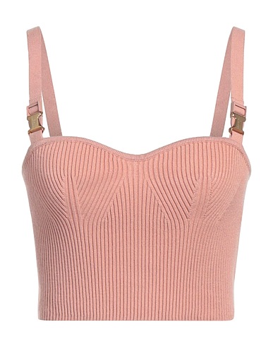 ELISABETTA FRANCHI トップス ペールピンク レーヨン 70% / ポリエステル 30%