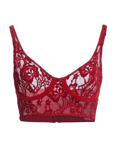 ELISABETTA FRANCHI Top Burgundy 100% Polyamide, Polyester, Elastane