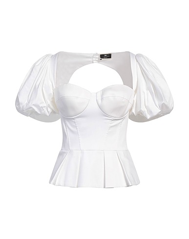 ELISABETTA FRANCHI Top White 98% Cotton, 2% Elastane