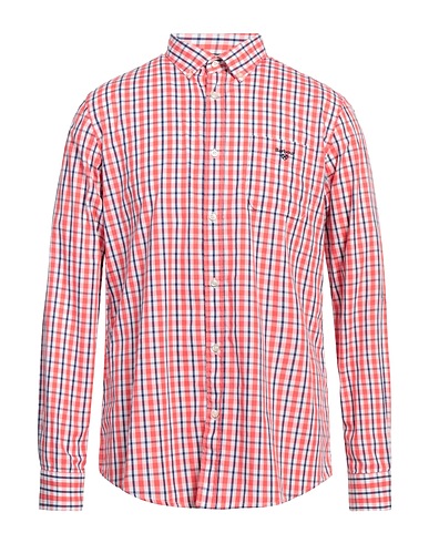 BARBOUR Checked shirt Coral 100% Cotton