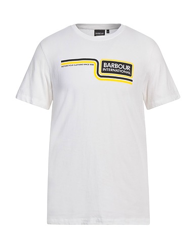BARBOUR T-shirt INTERNATIONAL White 100% Cotton