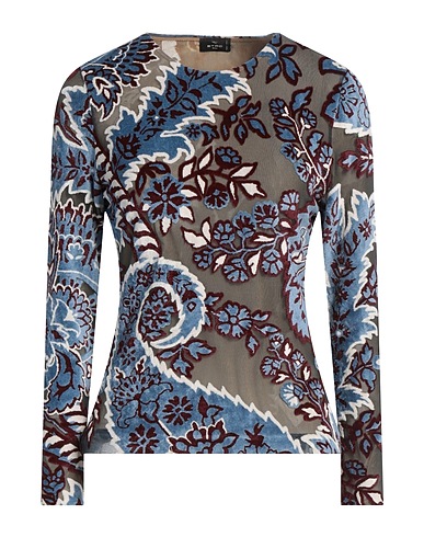 ETRO Top Slate blue 93% Viscose, 4% Polyamide, 3% Elastane