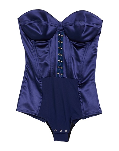 ELISABETTA FRANCHI TOPWEAR Blu china 49% Acetato, 44% Poliammide, 7% Elastan