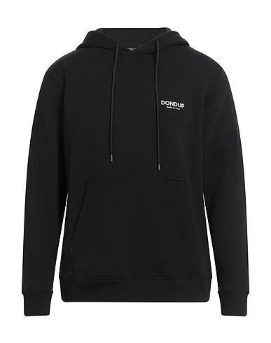 DONDUP Hooded track jacket  Black 100% Cotton