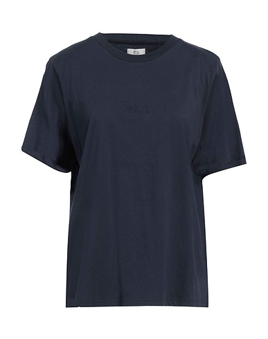 WOOLRICH Basic T-Shirt Midnight blue 100% Organic cotton