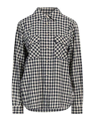 WOOLRICH Checked shirt Midnight blue 100% Cotton
