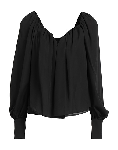MEIMEIJ Off-the-shoulder top Black 100% Polyester