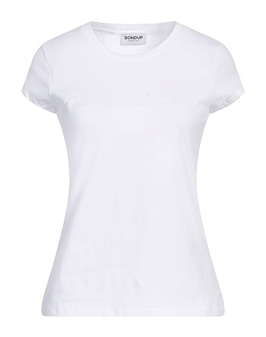 DONDUP T-shirt White 91% Cotton, 9% Elastane