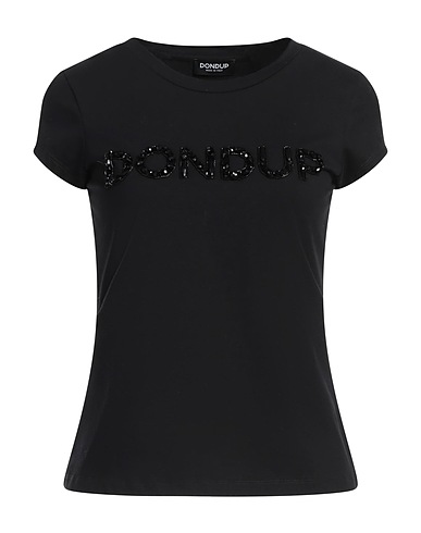DONDUP T-shirt Black 91% Cotton, 9% Elastane