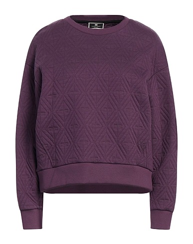 ELISABETTA FRANCHI Sweatshirt Plum 67% Polyamide, 33% Cotton, Elastane