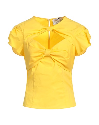 VIVETTA Top SUSTAINABLE Yellow 97% Cotton, 3% Elastane