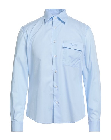GAëLLE Paris Camicia tinta unita Celeste 100% Cotone