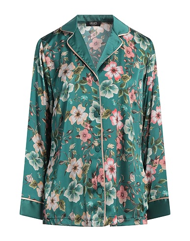 LIU •JO Floral shirts & blouses Emerald green 100% Polyester