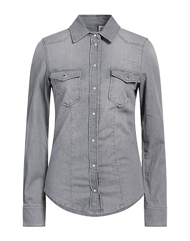 LIU •JO Denim shirt Grey 98% Cotton, 2% Elastane