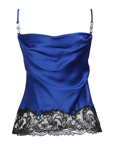 VERSACE Top BLU CHINA 74% Acetate, 26% Viscose, Cotton