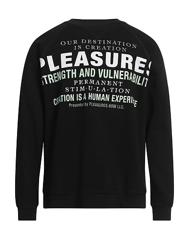PLEASURES Sweatshirt Black 70% Cotton, 30% Polyester