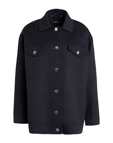 MAX MARA Coat Black 100% Virgin Wool