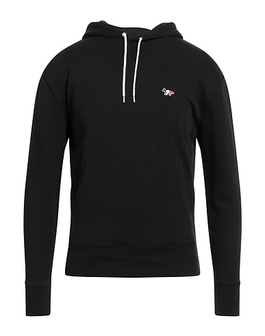 MAISON KITSUNÉ Hooded track jacket Black 100% Cotton