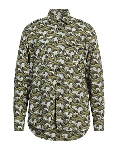 PT Torino Patterned shirt Light green 100% Cotton