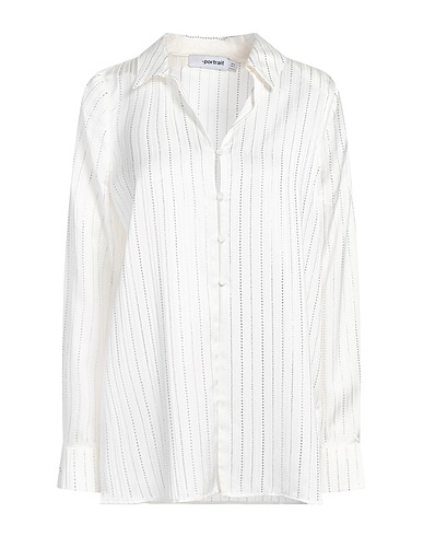 SELF-PORTRAIT Shirts Ivory 55% Viscose, 23% Polyester, 22% Acetate