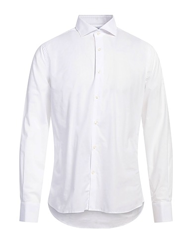 HERMAN & SONS Solid color shirt White 100% Cotton